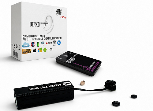 Передовая система 4G/LTE с микрокамерой 5MP Full HD 10x zoom и микронаушник Pico 4 мм